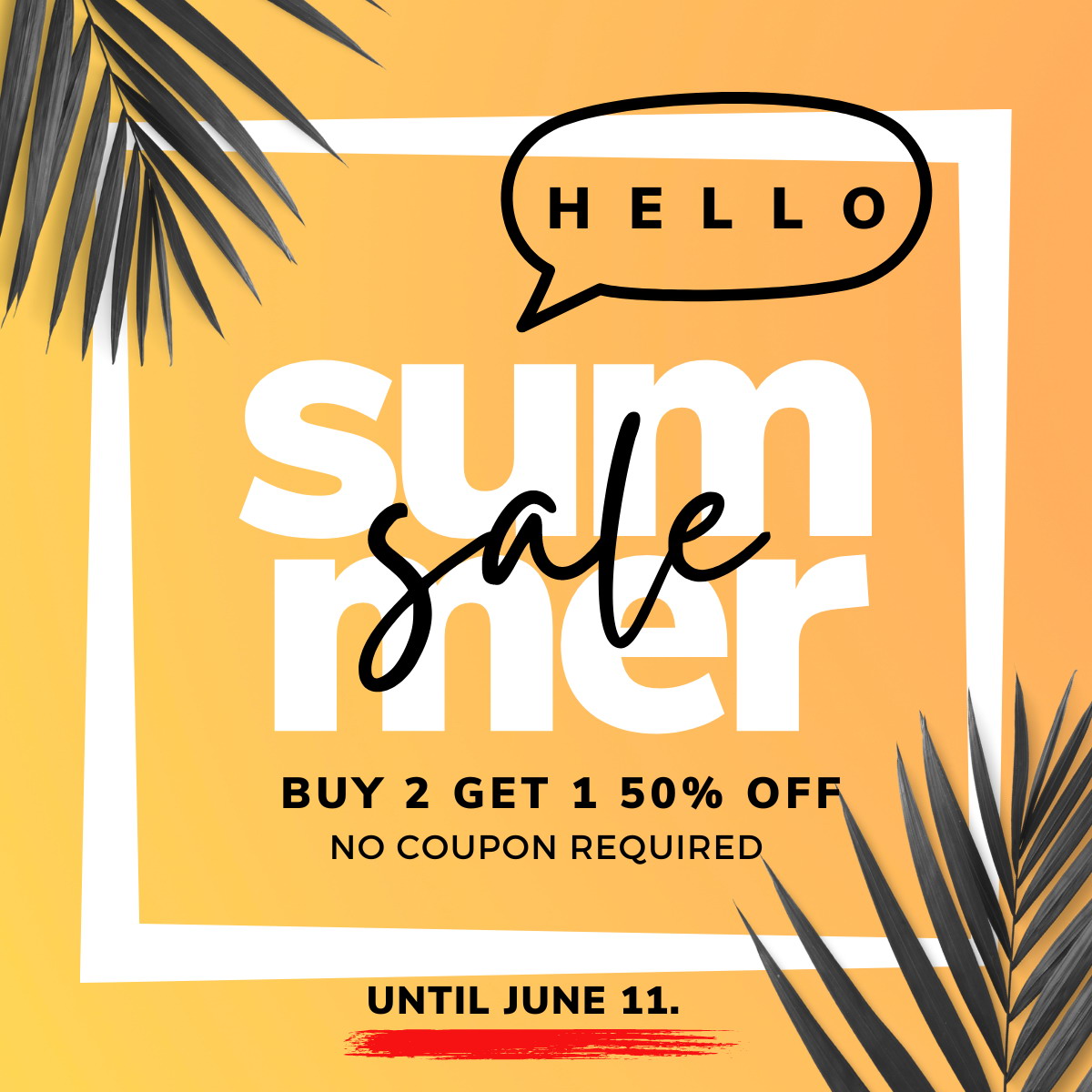 Fionaaccessories.com hello summer sale buy 2 get 1 50% off due June 31,2023.